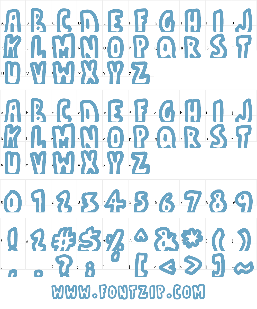 Bare Bones1 Font Character